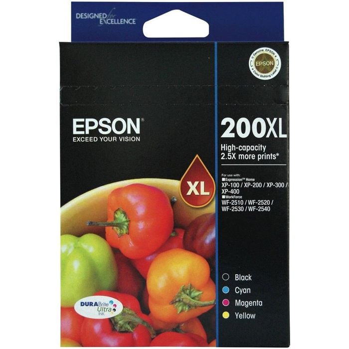 Epson GENUINE Original Epson 200XL 4 ink Value Pack Cartridge T201692 C13T201692