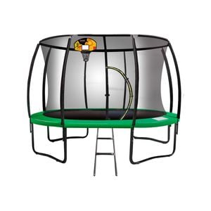 Kahuna Trampoline 8 Ft  With Basketball Set Outdoor Round - Green