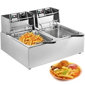Commercial Electric Deep Fryer Double Frying Basket  20 Litres