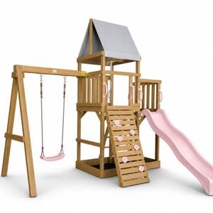Georgia Swing Fort - Baby Pink Slide & Accessories
