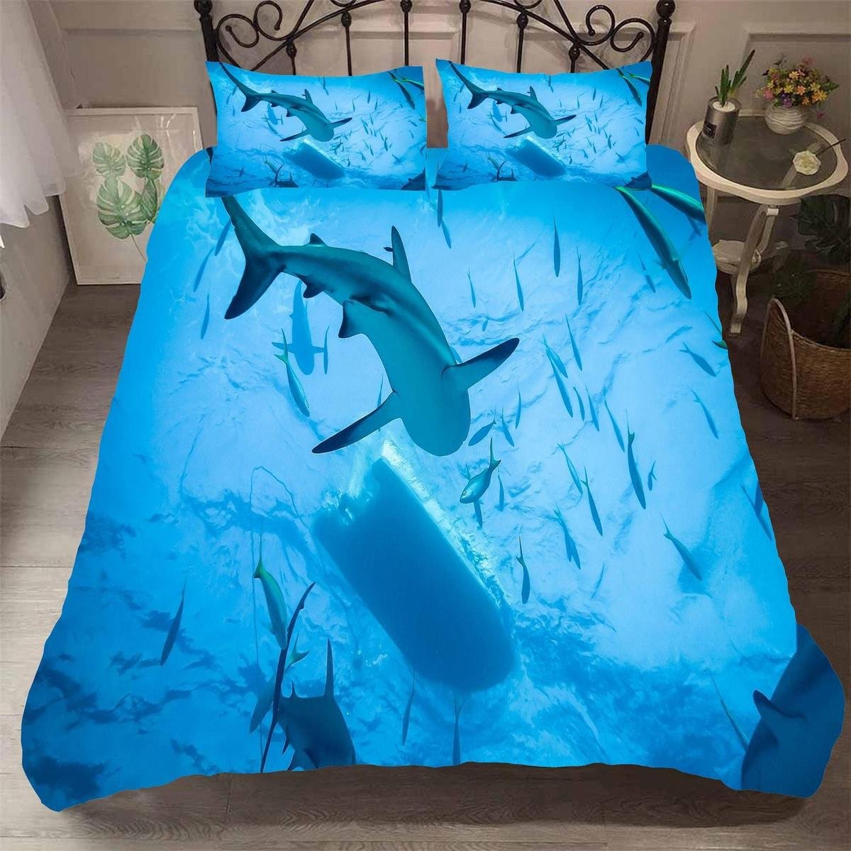 Prism Whale 3-Piece Quilted Bedding Set GFTOMA8078