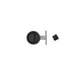 Delf Trade Matt Black Round Privacy Cavity Sliding Door Set