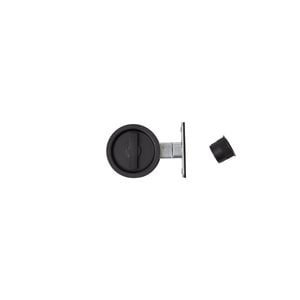 Delf Trade Matt Black Round Privacy Cavity Sliding Door Set