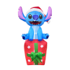 1.8m Disney Festive Stitch On A Present Inflatable