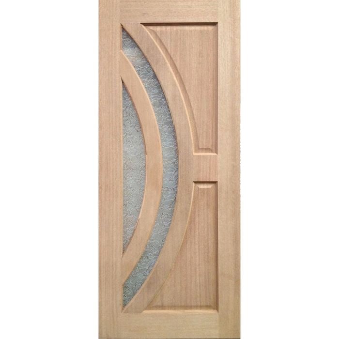 Woodcraft 2040 x 820 x 40mm Entrance Door F45GL1 Delta Frosted Safety Glass