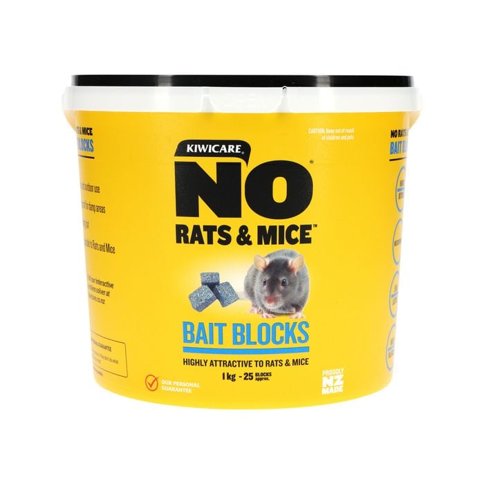 Kiwicare 1kg No Rats And Mice Bait Blocks