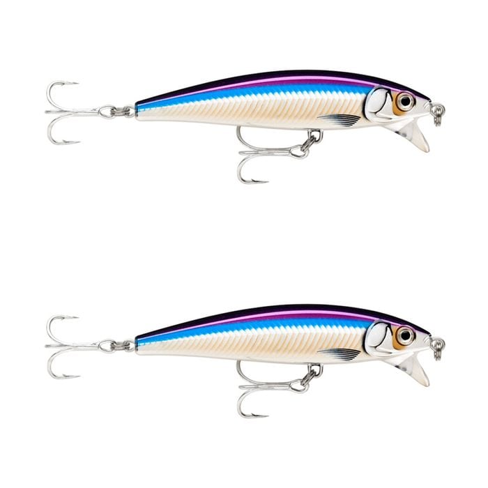 2x Rapala 10cm X Rap Magnum Cast Hard Body Casting Fishing Lure -PUR HG Voltage