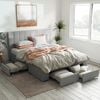 Ormond Queen Grey Storage Bed Frame With 4 Extra Large Drawers