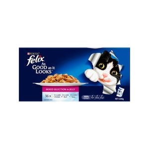 Felix 85g As Good As It Looks Mixed Selections in Jelly Wet Cat Food - 36 Pack