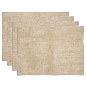4pc Ladelle Starry Silver Lurex Jute Kitchenware Placemat/Table Mat 33x45cm