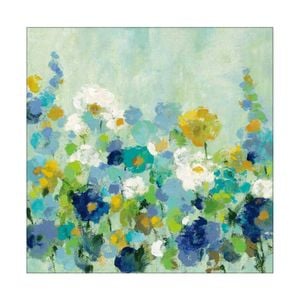 Artey | Midsummer Garden White Flowers - Stretched Canvas - Stretched Canvas - 100 x 100cm