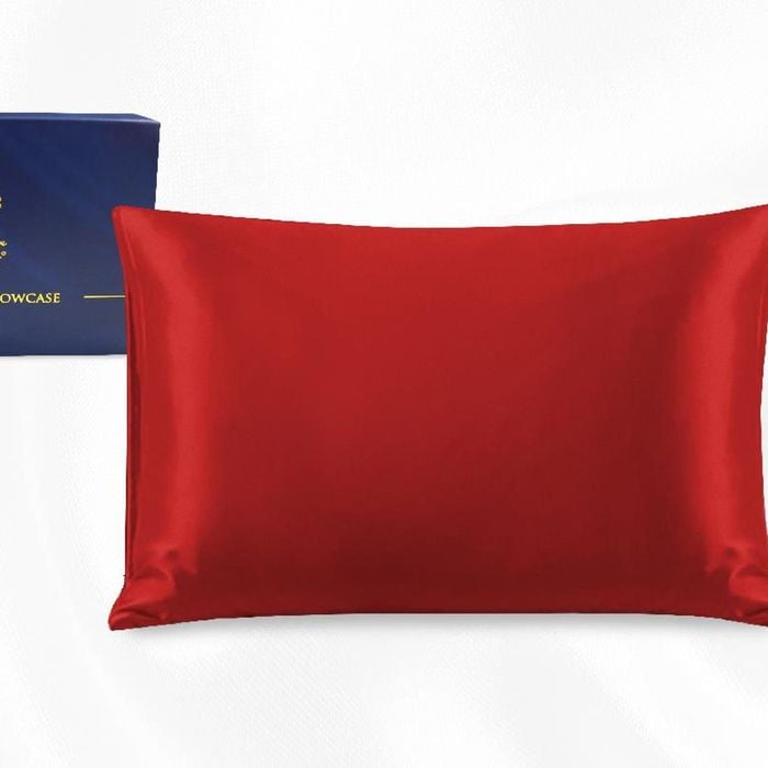 Luxor Crown Burgundy One Piece 100% Pure Two-Side Silk Mulberry Pillowcase