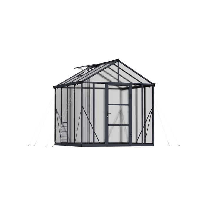 Maze Glory 8' x 8' Premium Greenhouse - Grey Frame