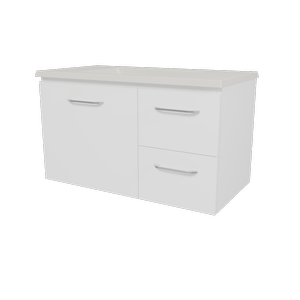 New England Joinery 900mm Wall Hung Regal Top Grandeur Vanity
