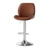 Artiss Bar Stool Bentwood Swivel Adjustable Kitchen Dining Counter Stool Leather Brown