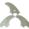Summer vibes Thruster Surfboard Fins (set of 3) S M Dual Tab FCS1 & FCSii Compatible - Natural