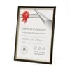 Unigift Certificate Glass Picture Photo Frame A4 21x29.7cm Black/Gold