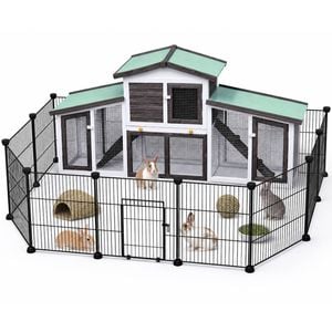 Advwin Rabbit Hutch Bunny Cage +20 Panel Pet Playpen Pet Enclosure