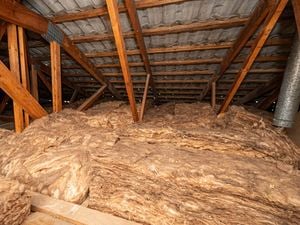 Insulation batts laid in a roof space