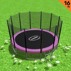 Kahuna Blizzard 16 ft Trampoline Outer Net Pink Pad Mat