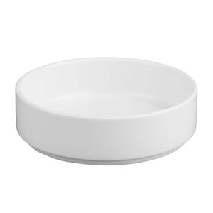 Olympia Whiteware Flat Walled Bowl Porcelain Stackable 152mm 6 Pack