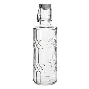 Olympia Glass Water Bottle Geo With Stopper 6 Pack 640ml Commercial Beverage Storage