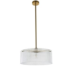 Medici 400mm Round Glass Pendant - Gold