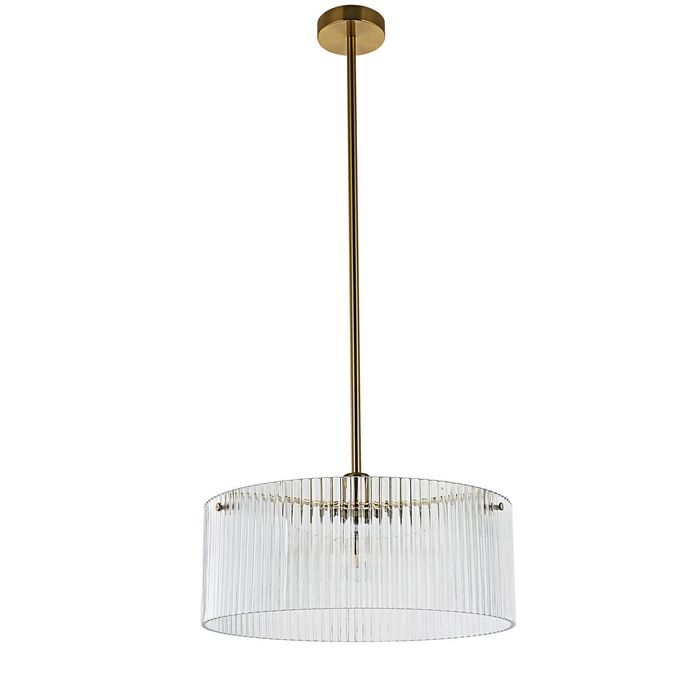 Medici 400mm Round Glass Pendant - Gold