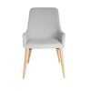 Sk Designer Living | Rio Dining Chair | Natural Legs - Light Grey Fabric