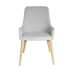 Sk Designer Living | Rio Dining Chair | Natural Legs - Light Grey Fabric