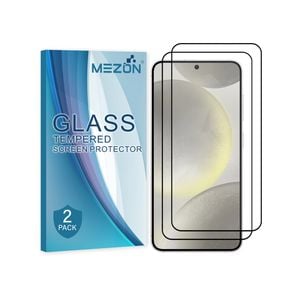 2 Pack MEZON Samsung Galaxy S24 (6.2") Clear Premium Fingerprint Unlock 9H HD Tempered Glass