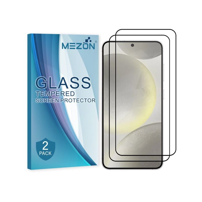 2 Pack MEZON Samsung Galaxy S24 (6.2") Clear Premium Fingerprint Unlock 9H HD Tempered Glass