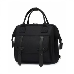 Anysort Black Mommy Diaper Bag – Waterproof Fashion Backpack & Shoulder Bag