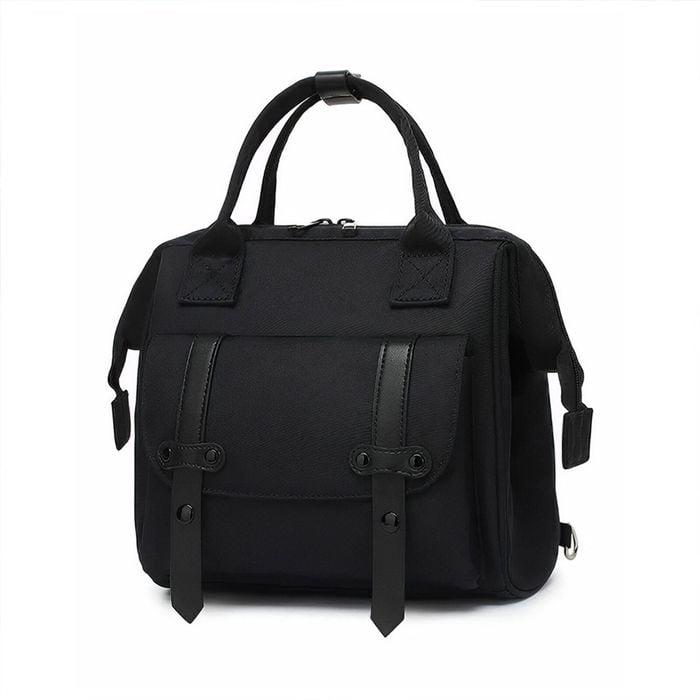 Anysort Black Mommy Diaper Bag – Waterproof Fashion Backpack & Shoulder Bag