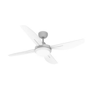 Lumio 1220mm 48" White Avento AC 4-Bladed Ceiling Fan With LED Light