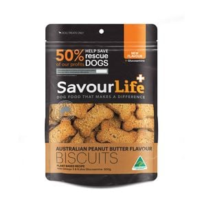 Savour Life Australian Peanut Butter Dog Biscuit Treat 500g
