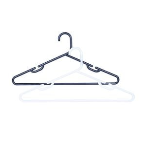 Practa Assorted Heavy Duty Plastic Tube Clothes Hanger - 15 Pack