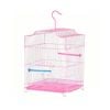 BRIBRION Small Bird Cage with Stand and Feeder Arch Top 32x31x44cm pink