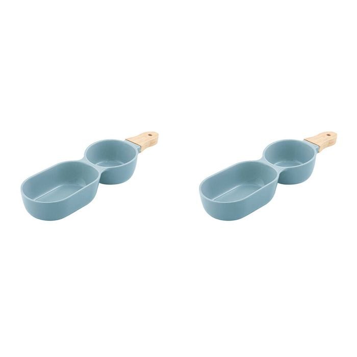 2PK Ladelle Alto Serve & Share Pale Blue 2 Part Stick Snack Serving Platter