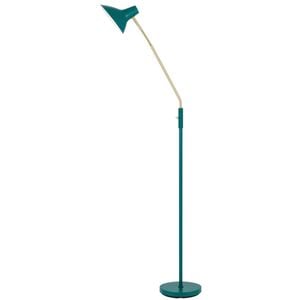 Telbix Farbon Contemporary Standing Floor Lamp Light Metal Brass Matt Green