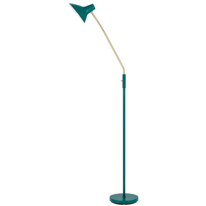Telbix Farbon Contemporary Standing Floor Lamp Light Metal Brass Matt Green