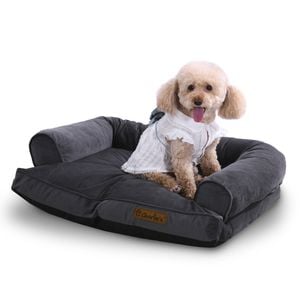 Charlie's Corduroy Dog Sofa Bed Charcoal - Small