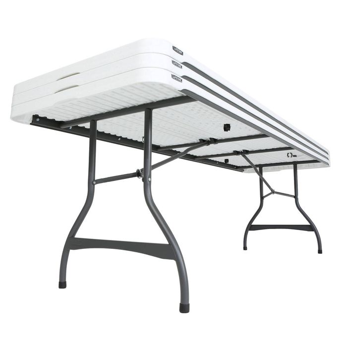 Lifetime 12-Pack 8ft Commercial Table with Cart