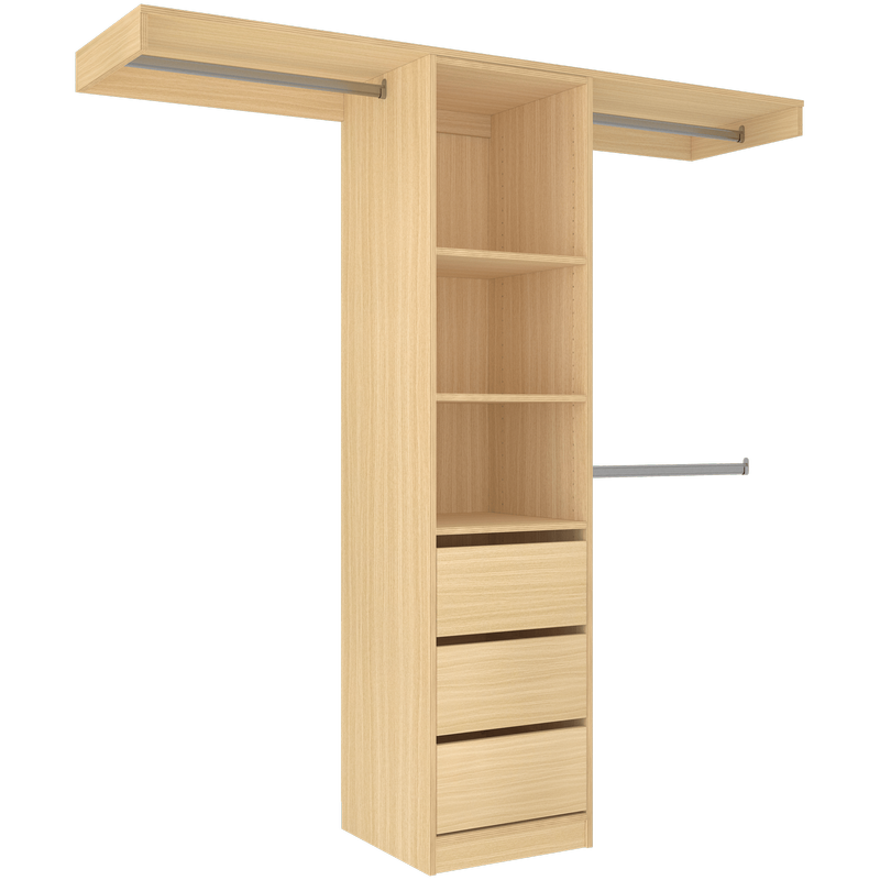 Lugna 1800 - 2100mm Sand Pack 4 Opening Built in Wardrobe Package