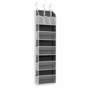 Over Door Storage Organizer with 5 Pockets & 10 Mesh Pockets - 44 lbs Capacity