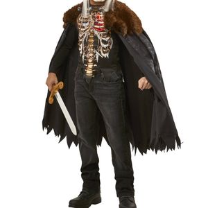Rubie's Dead King Deluxe Costume Cape Mask With Crown Child Halloween Grey