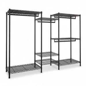 Clothes Rack Wire Garment Rack Heavy Duty Hanging Closet Armoire Storage Rack