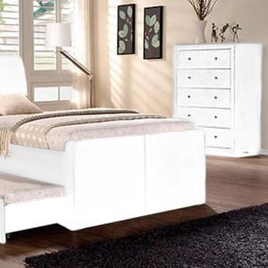 Istyle Lecca King Single Trundle Storage Bed Frame Pu Leather White