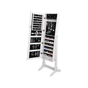 Levede Mirror Jewellery Standing Cabinet Makeup Storage Jewelry Organiser Box