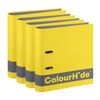 4pk Colourhide A4 70mm 375 Sheets Silky Touch Lever Arch File/paper Organiser Yl